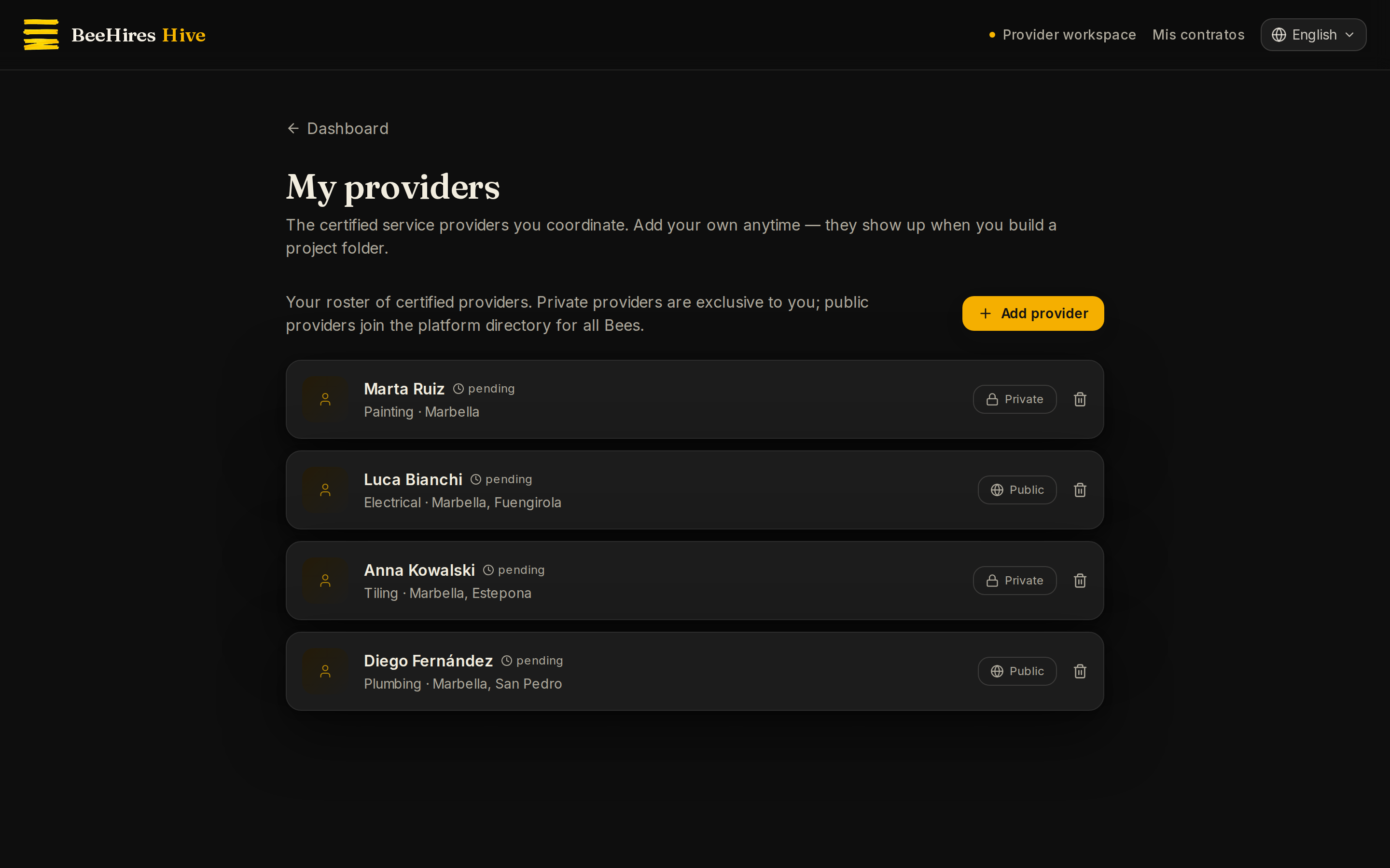 Build and manage your team of trusted Worker Bees.